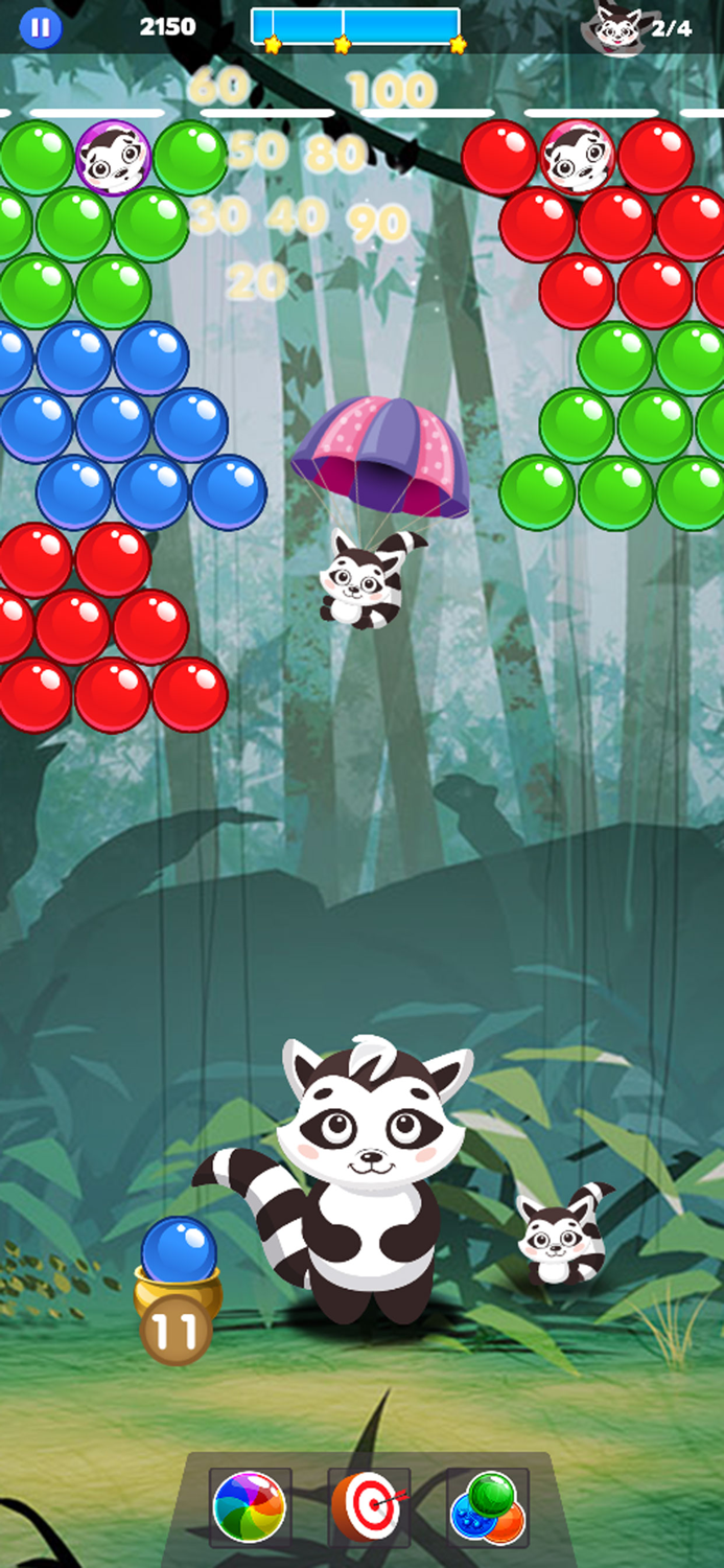 Bubble Shooter Raccoon Pop