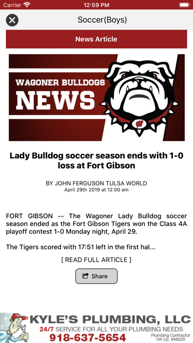 Wagoner Bulldogs Athletics Screenshot