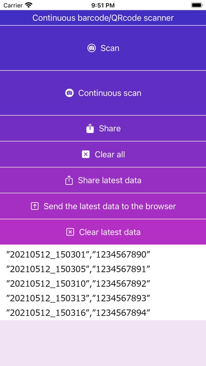 Continuous barcode scanner