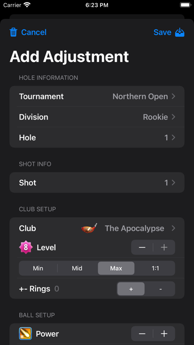 Clash Caddie Notes Screenshot