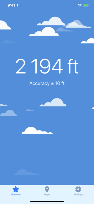 Алтиметър и точност - проста екранна снимка