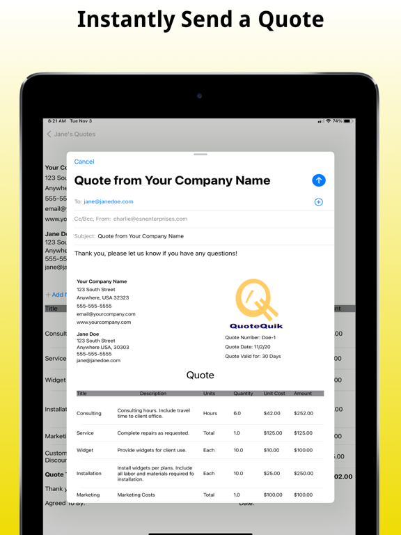 Screenshot #6 pour QuoteQuik