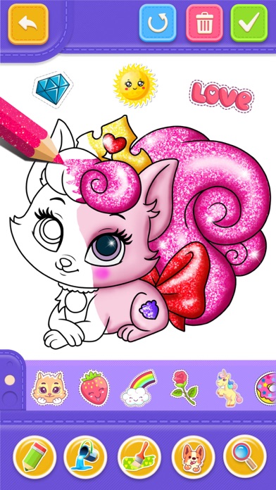 Coloring Glitter Numbers Screenshot