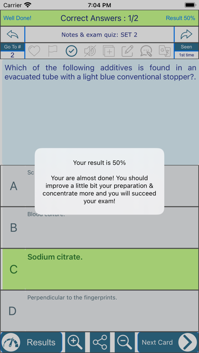 Phlebotomy CPT 5000 flashcards Screenshot