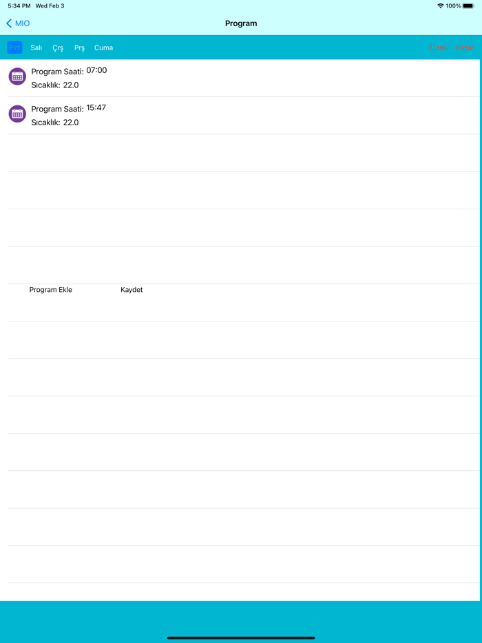 Mio Akıllı Termostat