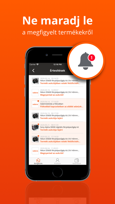 Vatera vásárlás Screenshot