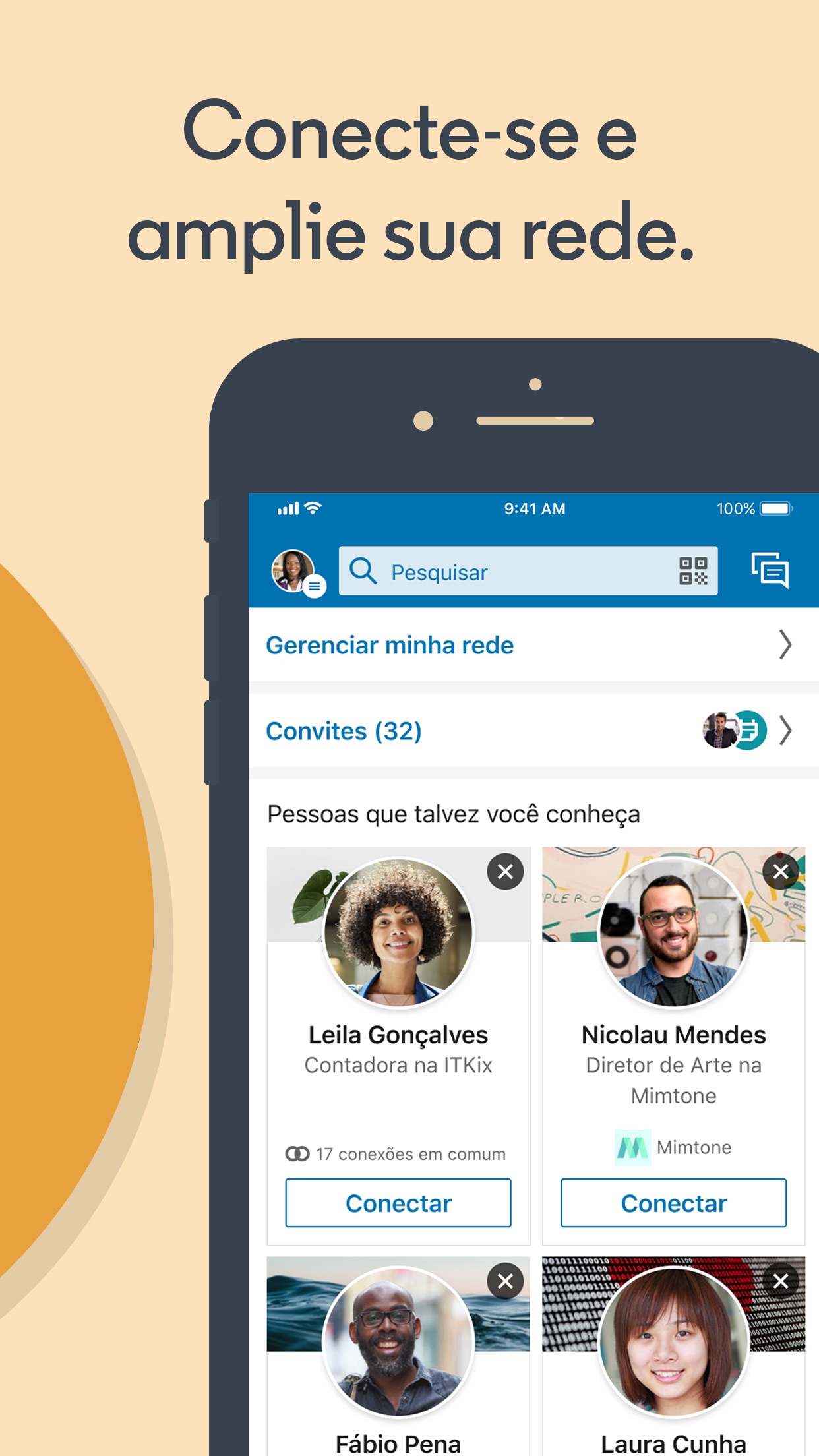 Screenshot do app LinkedIn