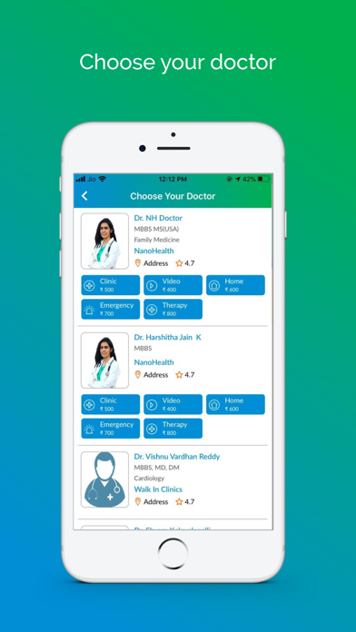 NanoHealth Screenshot