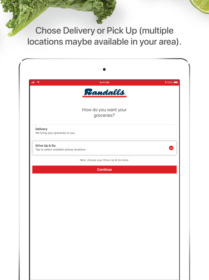 Randalls Delivery  Pick Up