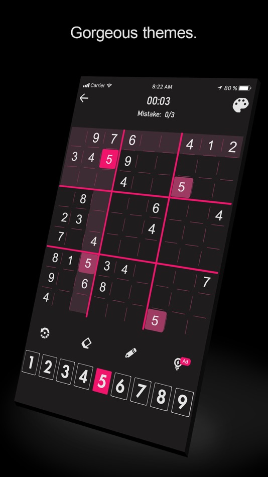 #5. Sudoku: Clean look (iOS) 由: ANTADA TECHNOLOGY COMPANY LIMITED