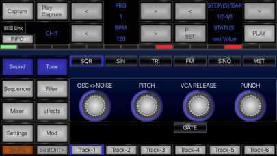 6X806 Drum Machine Synth Screenshot