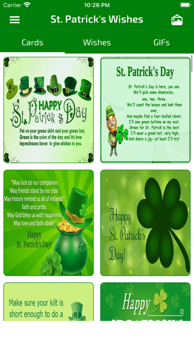 Screenshot #1 pour St. Patricks Wishes & Cards