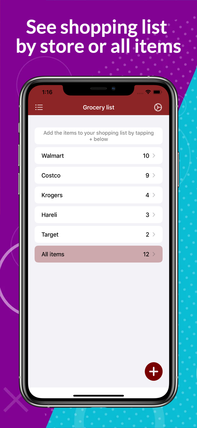 Grocery List - Create and Manage