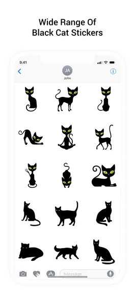 Game screenshot Black Cat Sticker for iMessage apk