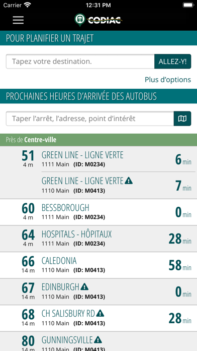 Screenshot #1 pour Codiac Transpo