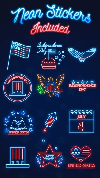 4th of July: Animated Stickers
