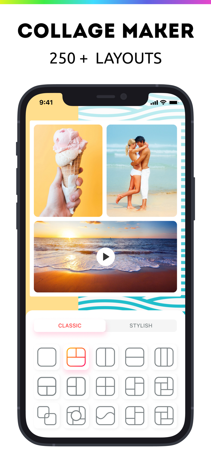 Photo collage maker and layout