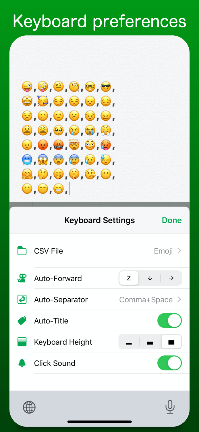 CSV Keyboard