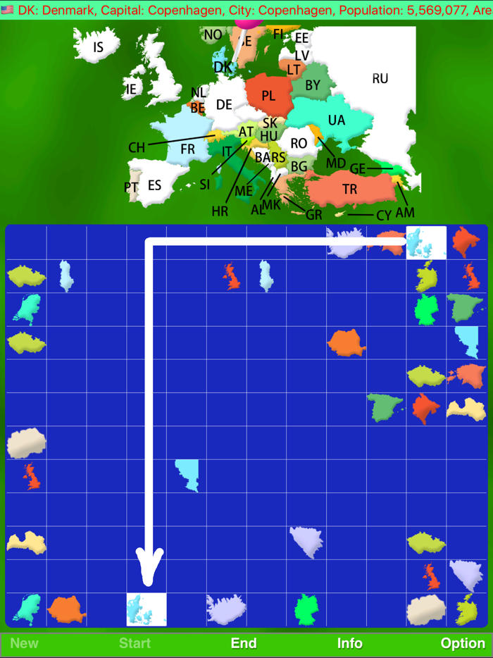 Map Solitaire - Europe
