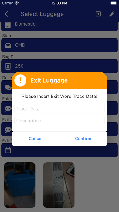 Luggage Storage Screenshot