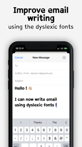 Dyslexia fonts - Accessibility screenshot