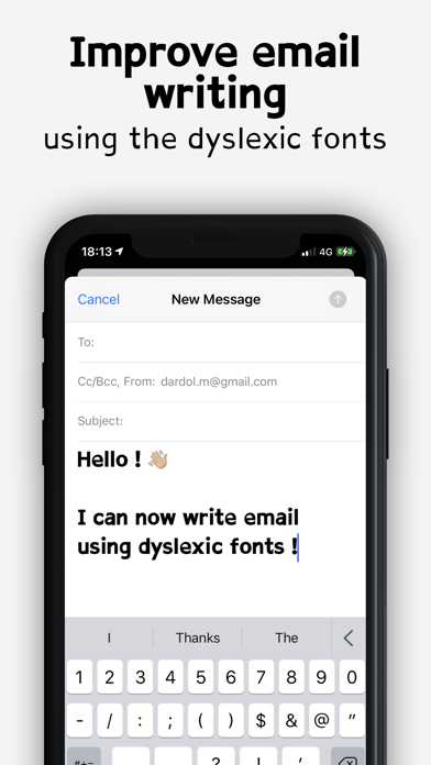 Dyslexia font writing doc help Screenshot
