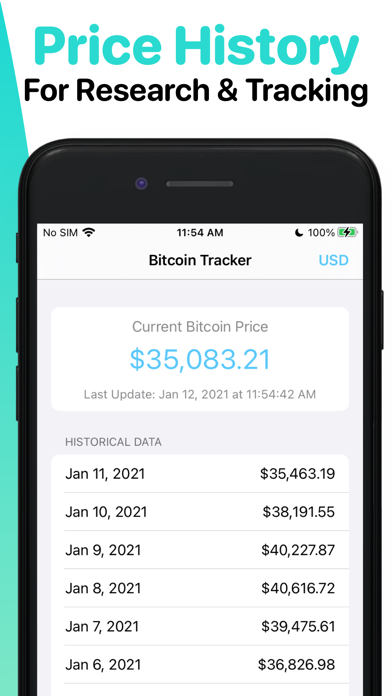 Bitcoin Ticker: 3D Live Widget Screenshot