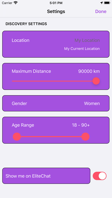 EliteChat - YooMee Mobile iPhone app afbeelding 5