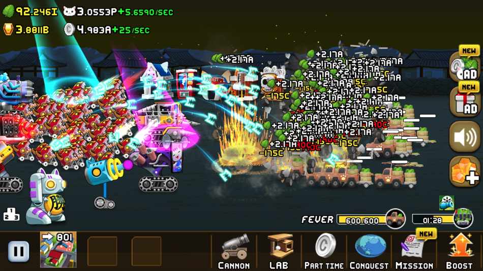 #1. Idle Cat Cannon (iOS) 由: Mediawork