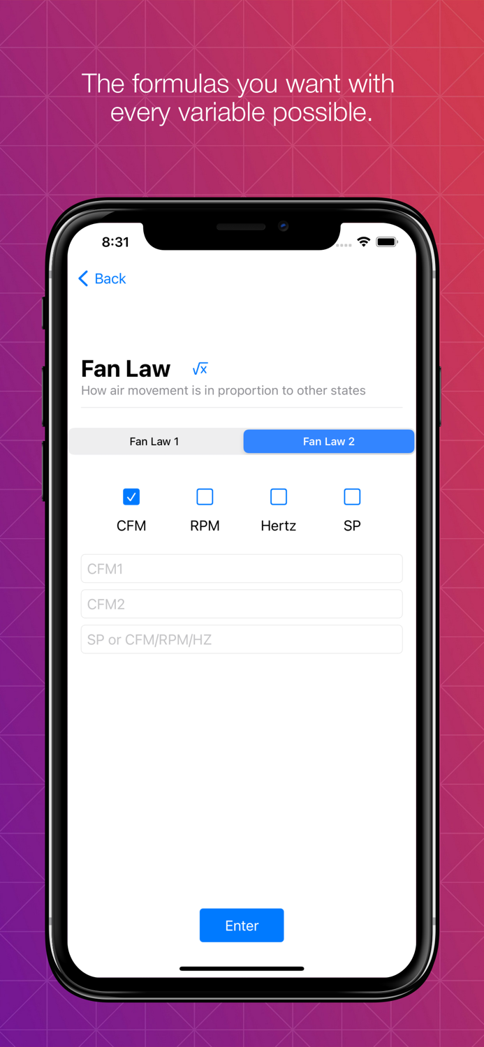 HVAC Formulas Tech Calculator