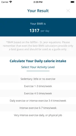 Game screenshot BMR & Calorie hack