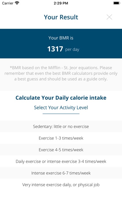 BMR & Calorie