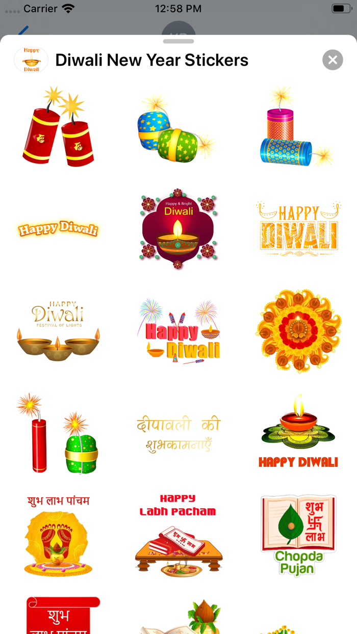 Diwali New Year Stickers