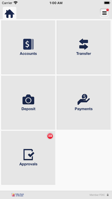 Valley Bank NV Business Mobile Screenshot