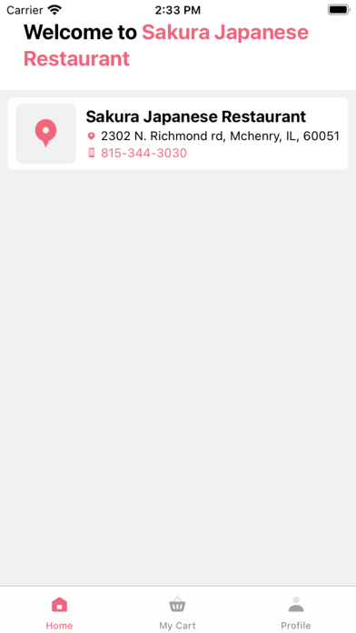Sakura - Japanese Restaurant Screenshot