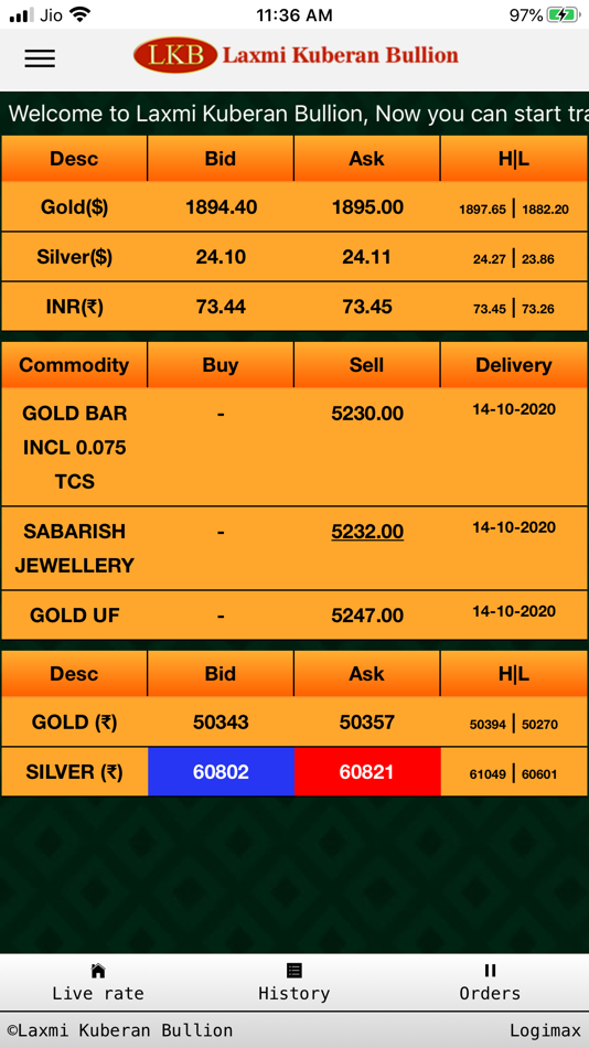 #2. Laxmi Kuberan Bullion (iOS) De: LOGIMAX TECHNOLOGIES PRIVATE LIMITED
