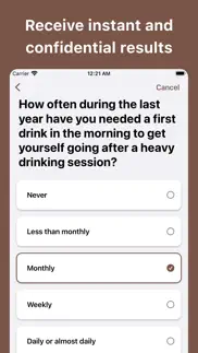 alcoholism test iphone screenshot 2
