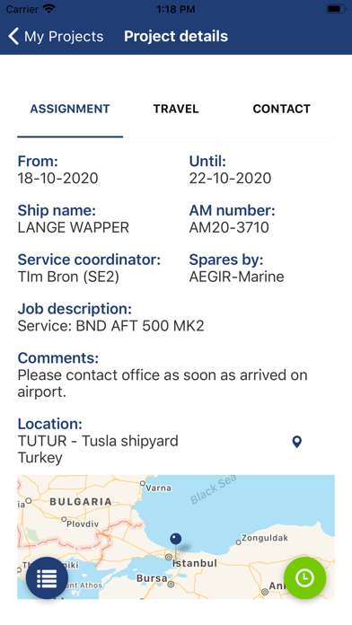 AEGIR-Marine Service platform Screenshot