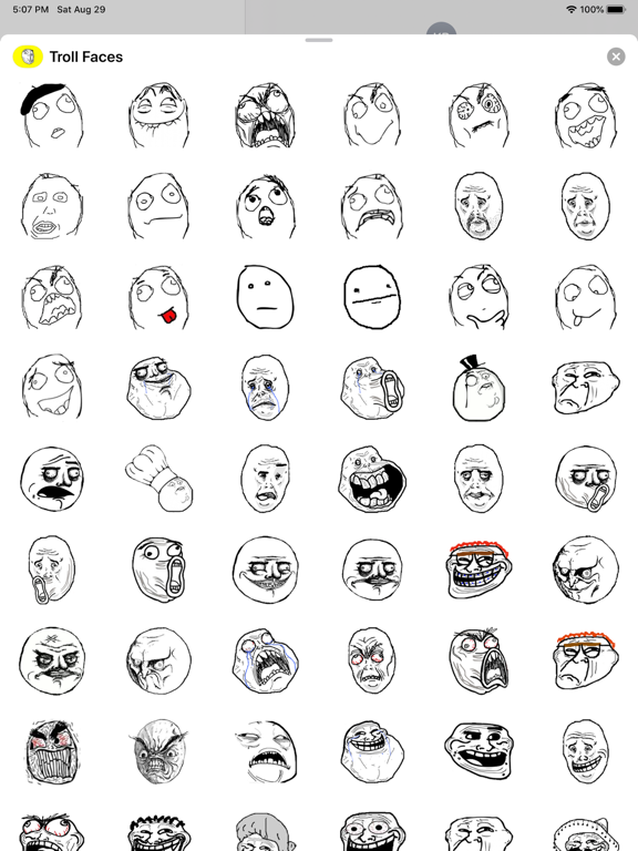 Troll Face Rage Stickers