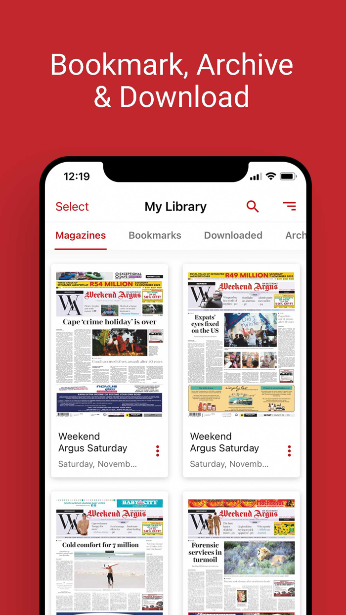 Weekend Argus Saturday