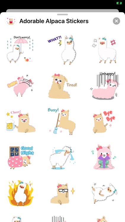 Adorable Alpaca Stickers