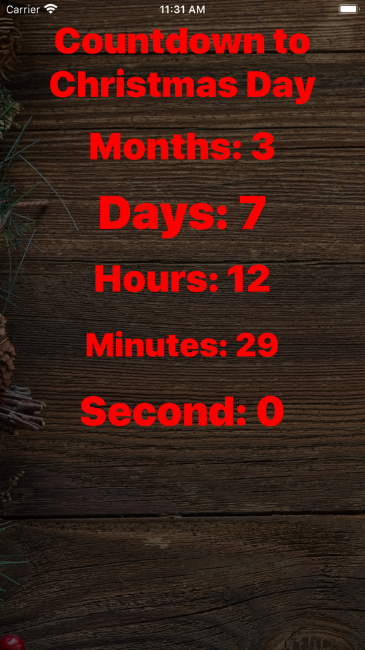 #2. CountDown Christmas (iOS) By: Jonathan Gibbs