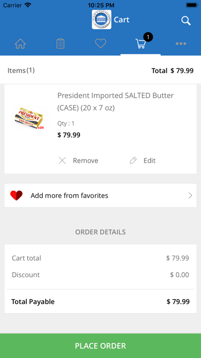 Parthenon Foods. Screenshot
