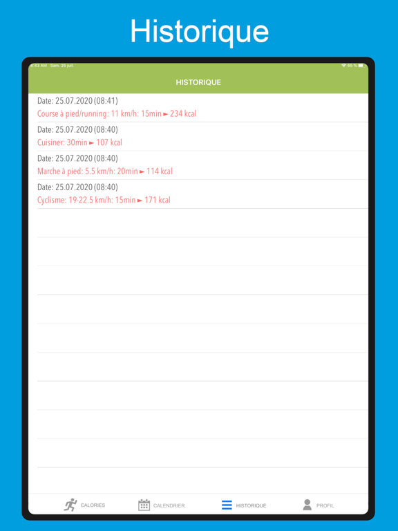 Screenshot #6 pour Calories Sport & Activité