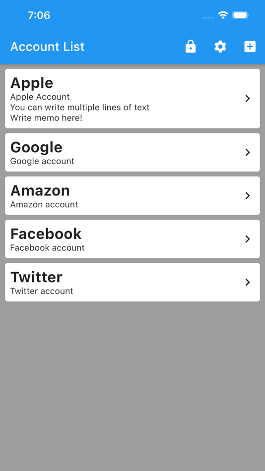 #2. Simple Password Reminder (iOS) Podle: Masaki Kanno