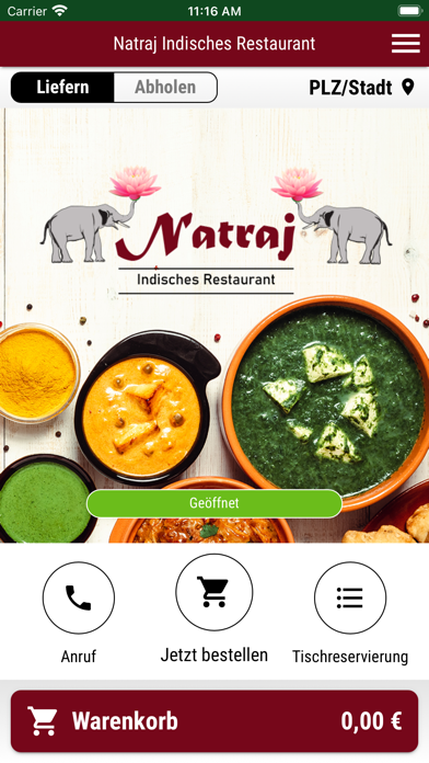 Natraj Indisches Restaurant Screenshot
