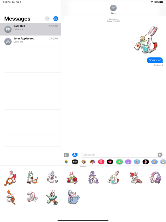 Screenshot #4 pour Looking Glass Bunnies Stickers