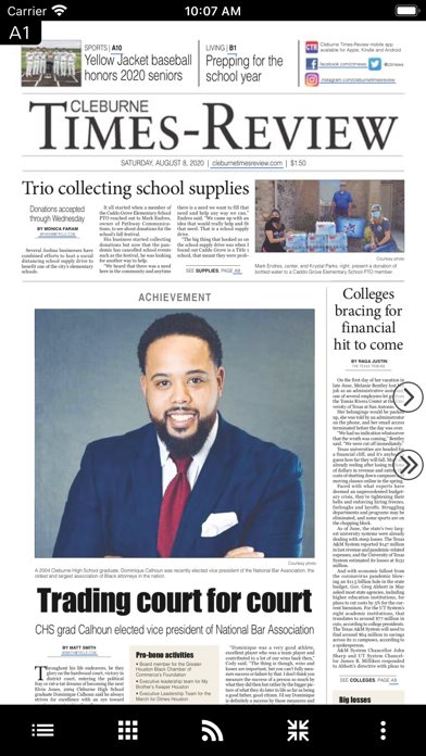 Cleburne Times-Review Screenshot
