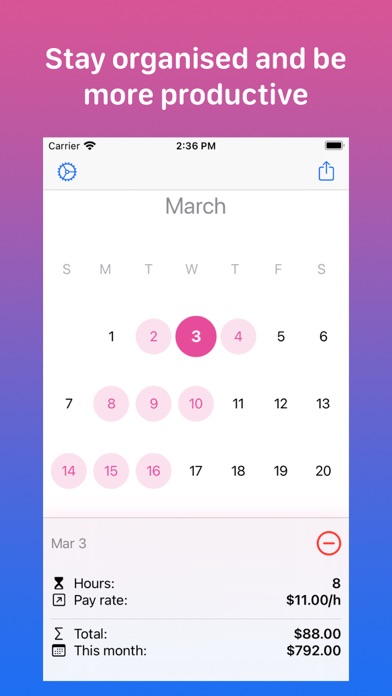WorkCount - Shift Calendar screenshot 3