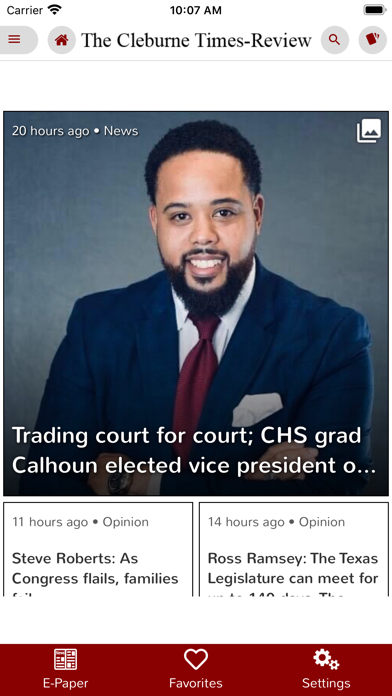 Cleburne Times-Review Screenshot